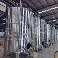 2000L 3000L 5000L RVS wijnfermentatietank met koelmantel voor wijnfermentatie