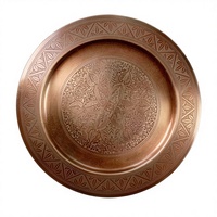 Excellente Assiette de Service Ronde Classique en Fer Forgé, Écologique et Polie, Offre Spéciale, Plat Métallique pour Fêtes