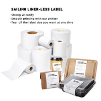 Impression thermique personnalisée de 80mm Full-Tack Sticky Media 58x65 Rouleau d'étiquettes sans doublure