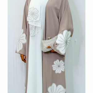 Abayas elegantes y modestas bordadas a mano para mujer -- - Product Image 1