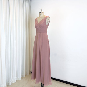 TEENYEE Elegantes Langes Plissiertes Hochzeitskleid Sexy Damen Partykleid Palo Rosa Brautjungfernkleider für Cocktailpartys - Product Image 2