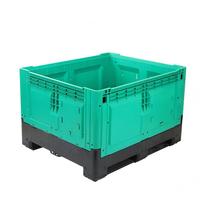 Bac de stockage pliable en plastique, conteneur de vrac pliable, robuste, empilable, pour entrepôt, logistique, déménagement, emballage, personnalisable