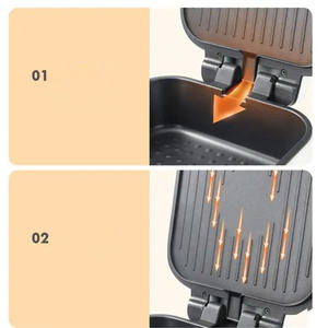 2 in 1 elektrischer Hot Pot BBQ Grill 1600W Multifunktions-tragbarer Home Faltbarer Antihaft-Split-Pot Rauchfreie Grill pfanne - Product Image 5