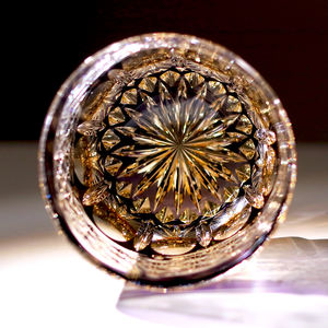 Hochwertiges Handgeblasenes Farbüberlagerungsglas im Altmodischen Stil 320ml Grün und Lila Klassisch für Whiskey, Wein & Wasser - Product Image 5