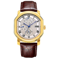 Montres automatiques étanches en acier avec mouvement japonais, affichage 24 heures et calendrier, conçues et fabriquées en usine pour la marque privée des clients