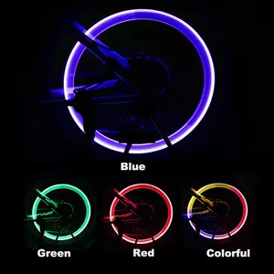 Cars Wheel LED Lights Wheel Tire Valve Cycling Lantern Spokes Hub Tyre Lamp Car Tire Decoration Accessories