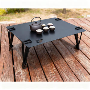 Table pliante d'extérieur rectangulaire 25x20x8cm, table de camping portable avec corde élastique, table tactique pliable - Product Image 1