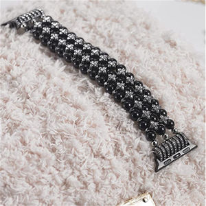<span class=keywords><strong>Bracelet</strong></span> de montre intelligente en perles de verre à trois perles, bracelets pour <span class=keywords><strong>Apple</strong></span> IWatch, 38/40/41/42/44/45 mm - Product Image 4