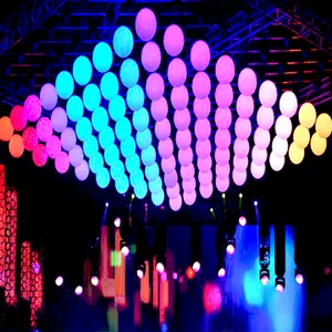 Hanging Led Ball Light DMX 3D Professional Stage Hanging Led Ball Sphere Lifting RGB Colorful LED Light