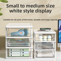 Organisateur de bureau multi-niveaux en plastique JX, style tiroir, pour ranger les fournitures de bureau
