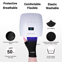 Gants de protection UV professionnels avec logo personnalisé pour le soin des ongles Lampe à ongles en gel sans doigts pour manucure pour femme