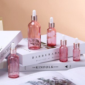 Hot Sale Premium Pink 10ml <b>5ml</b> 20ml 30ml 50ml 100ml Round Shoulder White Dropper Glass Skin Care Cosmetic Oil Dropper <b>Bottle</b> - Product Image 5