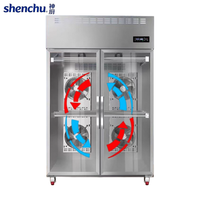 Armoire de séchage commerciale verticale à porte vitrée, sécheur réfrigéré à circulation d'air chaud et froid pour canard, poulet et viande séchée