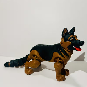 Adorno de escritorio de cachorro de Pastor Alemán simulado en vidrio impreso en 3D, decoración para el hogar, juguete para mascotas, regalo exclusivo transfronterizo - Product Image 6