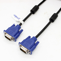 Kabel Monitor VGA ke VGA 15 Pin High Speed HD Biru 1.5M 3M 5M 3+2/3+4/3+6 Harga Pabrik Termurah Terlaris dengan Ferrite untuk PC