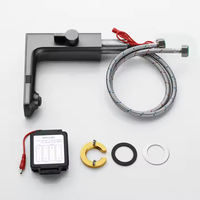 Robinet thermostatique monotrou en laiton au design moderne de luxe Robinet à écran numérique à capteur tactile automatique monté sur le pont