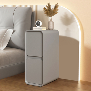Comodino in Legno Massello Stile Francese di Lusso, Ultra-Sottile 20cm, Moderno e Minimalista per Camera da Letto - Product Image 1