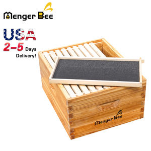 Nuevo Kit de Caja de Cría Langstroth Profunda de 10 Cuadros Menger Bee para Granja Apícola, sin Montar, con Cuadros de Cera Esterilizada y Unión de Cola de Pato - Product Image 4