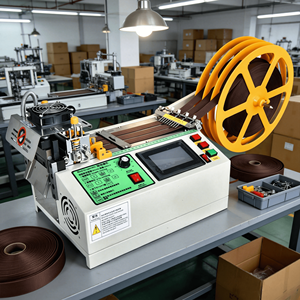 Machine de découpe industrielle automatique à chaud/froid pour sangles de sac à dos, bandoulières et sangles en toile, moteur haute vitesse longue durée - Product Image 1