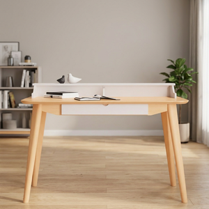 Modern Scandinavian Wood Writing <b>Desk</b> With Storage <b>Drawer</b> For Home Office Furniture - Product Image 5