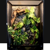 Cage pour reptiles UE personnalisée et durable, terrarium pour serpent et caméléon en alliage d'aluminium avec lampe UVB, boîte détachable pour reptiles vivants