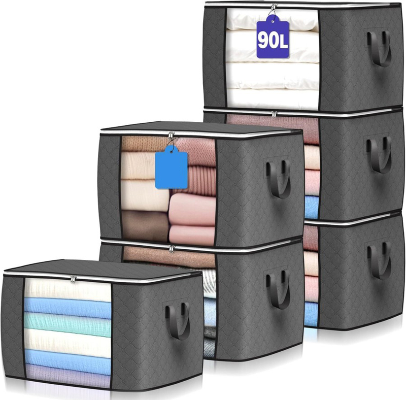 Fabric Foldable Closet Organizers with Reinforced