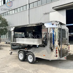 Chariot de restauration mobile en acier inoxydable de 4 m, chariot à pizza, chariot à barbecue, camion de restauration rapide avec cuisine complète - Product Image 3