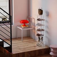 Étagère à chaussures en acrylique, organisateur de rangement, étagère à chaussures en plastique, étagère à chaussures multicouche moderne pour la maison