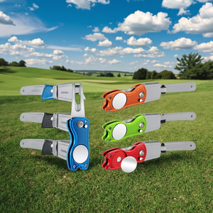 เครื่องมือซ่อมใบกอล์ฟแบบพกพาที่มีเครื่องหมายลูกกอล์ฟและซ่อมแซมคราดโลหะส้อมกอล์ฟ - Product Image 1