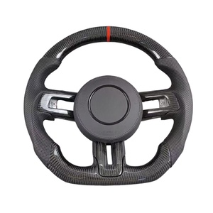 พวงมาลัยคาร์บอนไฟเบอร์ทรงสปอร์ตแบบมีจอ LED แสดงผลแบบแบน พร้อมระบบทำความร้อน สำหรับรถฟอร์ด มัสแตง ปี 2015 2016 2017 2018 2019 2020 2021 <span class=keywords><strong>2022</strong></span> - Product Image 4