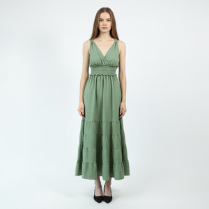 فستان ماكسي متعدد الطبقات بخصر مطاطي (سموك) - Product Image 1