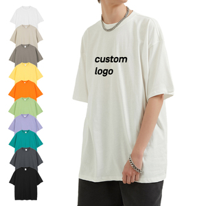 Vente en gros impression personnalisée 100% coton biologique surdimensionné hommes T-shirt T-shirt T-shirts - Product Image 2