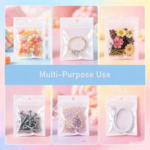 Factory Cheap Wholesale Custom Print Brand Logo Moisture Proof OPP+CPP White Clear Film Zipper Bag <b>Jewelry</b> Necklaces <b>Packaging</b> - Product Image 3