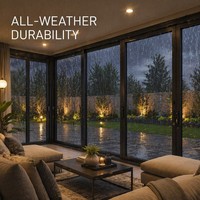 Véranda en verre en alliage d'aluminium haut de gamme, moderne, résidentielle et pour parc, double vitrage trempé, Low-E, étanche, anti-corrosion