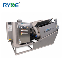 Presse à vis multi-disques RYDE 353 en acier inoxydable SS304 avec moteur et boîte de vitesses, garantie 1 an pour la déshydratation des boues