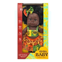 Muñeca Reborn de 20 cm, Serie Fantasía, Juguete de Bebé Niña, Modelo de Simulación Suave, Estilo Africano con Suéter