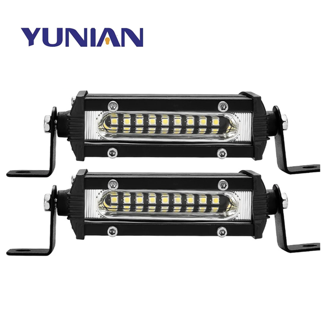 12V/24V 27 W Car LED Work Light Bar 27W LED Pod 3030 LED Flood Light Headlight Waterproof for Car Truck 4x4 SUV ATV Marine