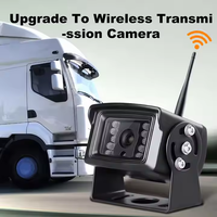 Caméra de recul sans fil 2,4G infrarouge de vision nocturne étanche IP68 10 pouces 1024*600 IPS AHD Moniteur 300-500m Bus Camion Tour