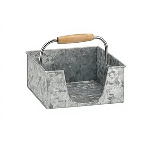 Advantageous Design <b>Napkin</b> <b>Holder</b> With Wooden Handle Handmade Galvanized <b>Napkin</b> <b>Holder</b> At Acceptable Price - Product Image 1