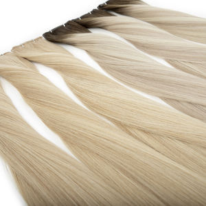 Neu Eingetroffen Russisches Echthaar Double Drawn Genius Weft Reines Haar Unsichtbare Handgeknüpfte Flache Genius Weft Extensions - Product Image 2