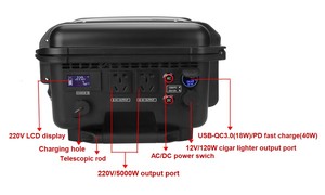 Estación de Energía Recargable Todo en Uno de 220v 5000w 3127wh 5000watt 3000wh con Cargador - Product Image 6