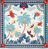 Tapis de jeu de mahjong américain minimaliste bleu marine et or motif saule