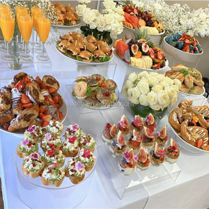 Soporte de exhibición de comida de acrílico personalizado TCG Buffet Mesa transparente cubo anidado Lucite cuadrado Pedestal caja anidamiento estantes para fiesta - Product Image 3