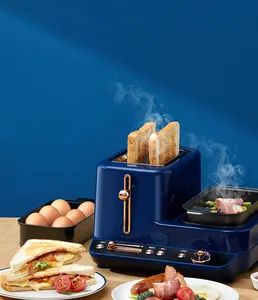 Tostapane per uso domestico piccola macchina per la colazione toast automatico multifunzione sputi macchina per la colazione 2 in 1