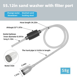 Sifón Flexible de 140 cm para Cambio de Agua en Acuarios, Color Gris Premium |   Limpiador de Grava Fácil de Usar - Product Image 2
