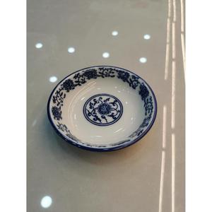 Commercio all'ingrosso tradizionale blu bianco porcellana stoviglie personalizzabili modello OEM ristorante fornitura fondo piatto sfuso Pack per alberghi - Product Image 1