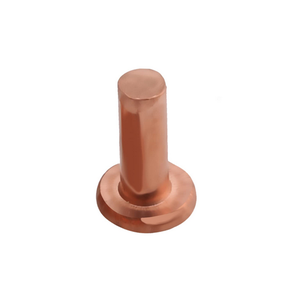 Rivets plats en cuivre massif sur mesure, usinés avec précision, attaches métalliques pour pièces de quincaillerie industrielle - Product Image 1