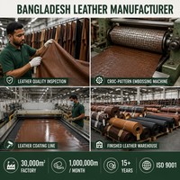 Cuir PU effet croco verni bleu nuit 0,5-1,4 mm de l'usine du Bangladesh pour mocassins et talons de luxe, approvisionnement mondial sans droits de douane, tendance 2026