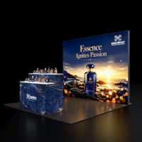 Stand d'exposition modulaire en aluminium avec éclairage LED personnalisé, comptoir lumineux en acrylique pour les cosmétiques