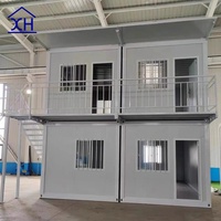 Maisons conteneurs modulaires préfabriquées de luxe portables XH pour familles multiples avec salon